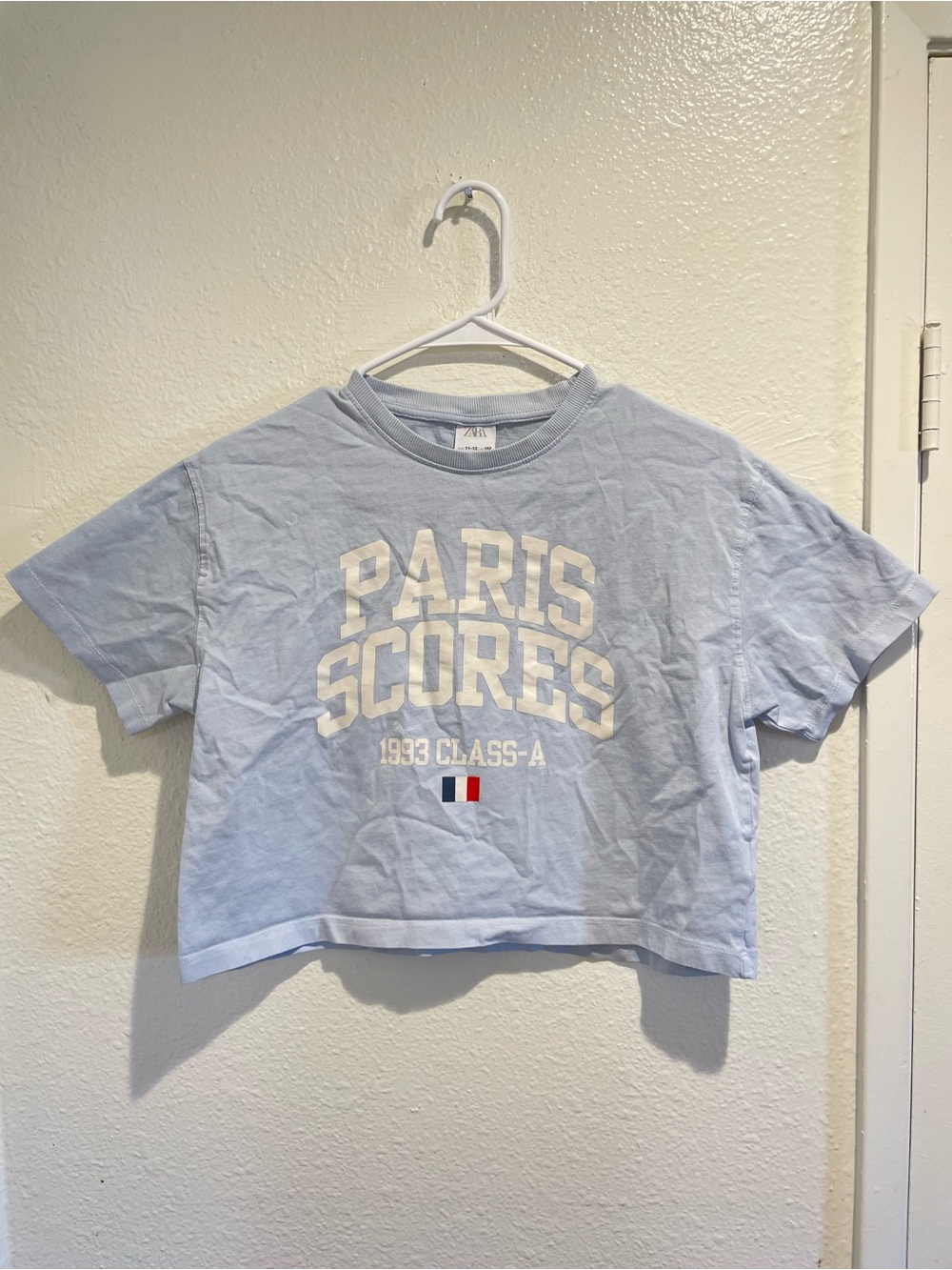 🇫🇷 Zara Kids Paris Graphic Crop Tee • Size 11-12Y 🥐